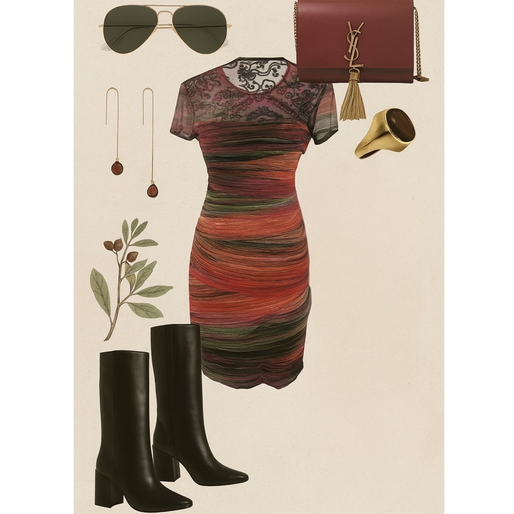 BCBG MaxAzria Donna Colorful Ruched Unique Mesh Bodycon Cap Sleeve Sheath Dress - Picture 4 of 16